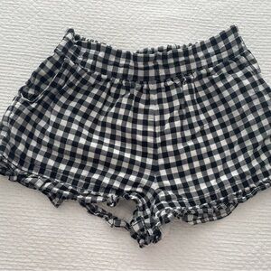 Janie and Jack Gingham High Waist Shorts